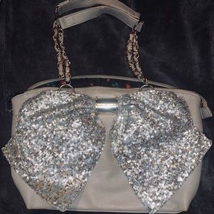 Betsey Johnson sequins bow purse